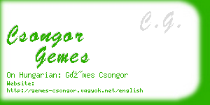 csongor gemes business card